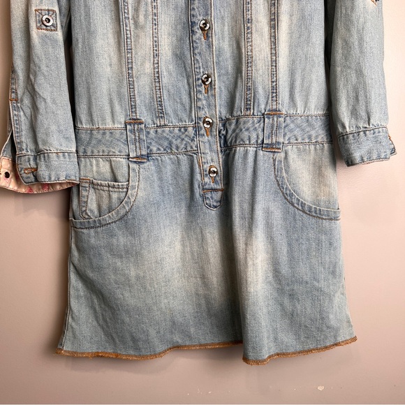 Vintage Joie Denim Button-Up 100% Cotton Dress Size 2, EUC - Picture 3 of 10